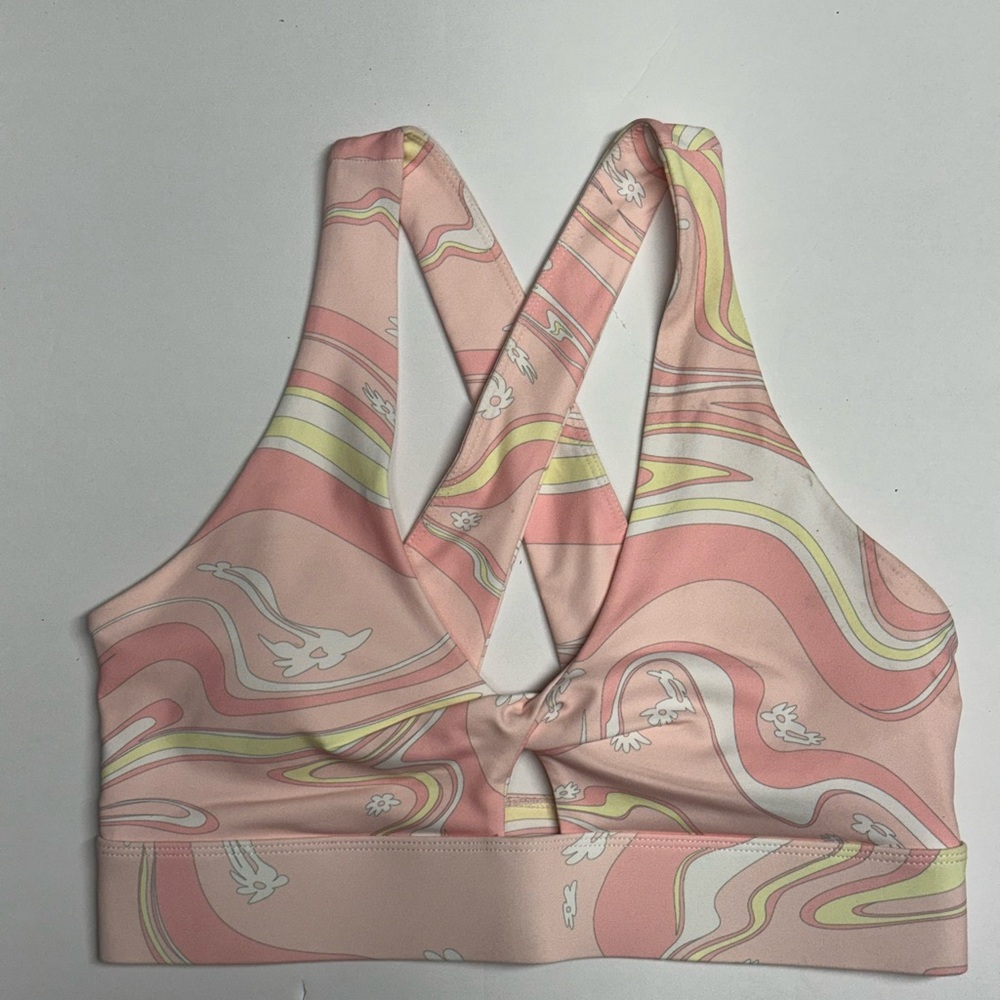 Fabletics Swirl Pattern Sports Bra